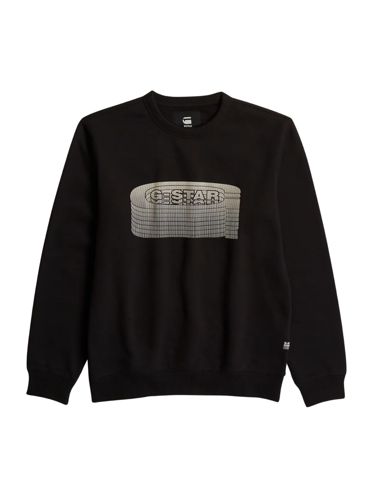 G-Star T-Shirt Sweater Stacked Old Skool Logo Dark Black